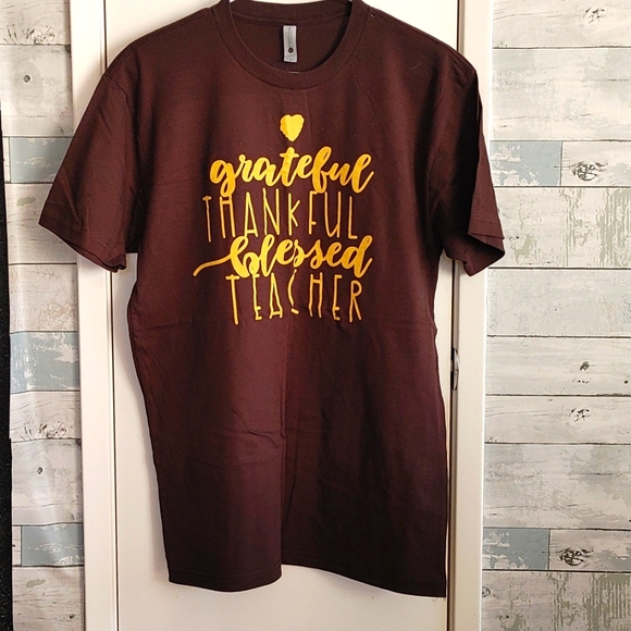 Next Level Apparel Tops - Thanksgiving Medium Teacher T shirt - Never Worn